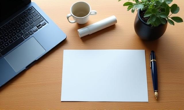 Freelance creator working on a laptop at a bright desk